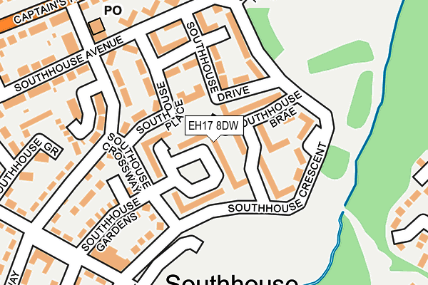 EH17 8DW map - OS OpenMap – Local (Ordnance Survey)