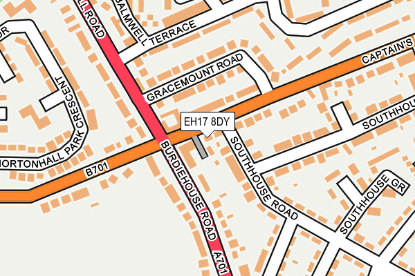 EH17 8DY map - OS OpenMap – Local (Ordnance Survey)