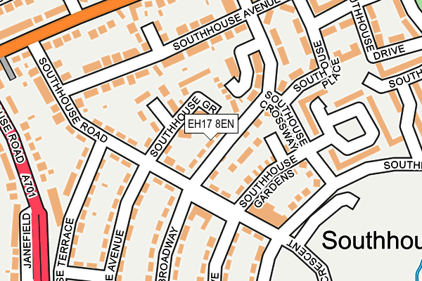 EH17 8EN map - OS OpenMap – Local (Ordnance Survey)