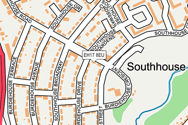 EH17 8EU map - OS OpenMap – Local (Ordnance Survey)