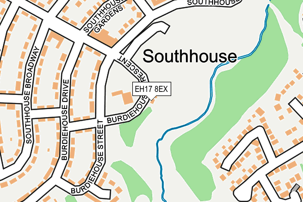 EH17 8EX map - OS OpenMap – Local (Ordnance Survey)