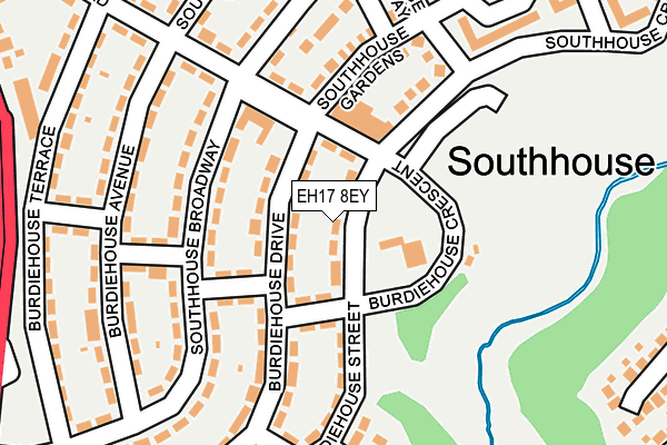 EH17 8EY map - OS OpenMap – Local (Ordnance Survey)