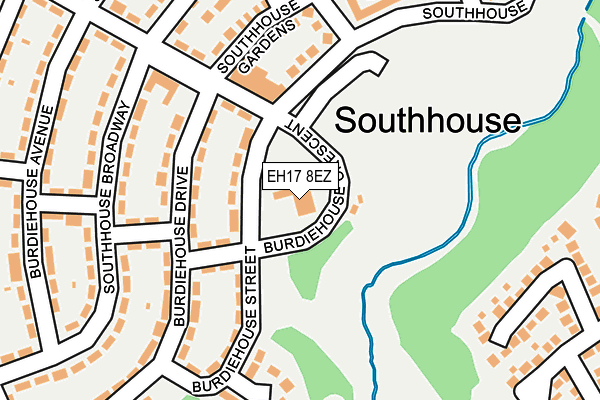 EH17 8EZ map - OS OpenMap – Local (Ordnance Survey)