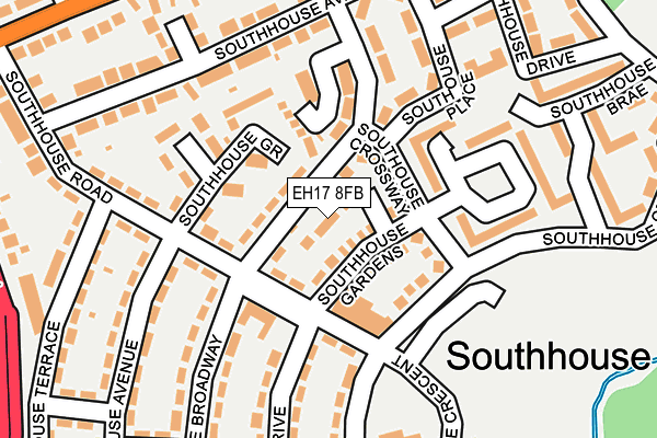 EH17 8FB map - OS OpenMap – Local (Ordnance Survey)