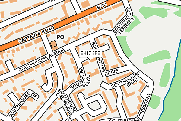 EH17 8FE map - OS OpenMap – Local (Ordnance Survey)