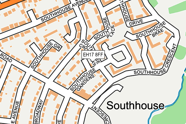 EH17 8FF map - OS OpenMap – Local (Ordnance Survey)