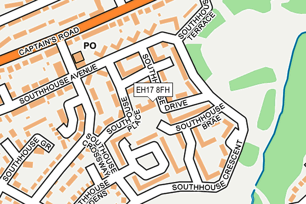 EH17 8FH map - OS OpenMap – Local (Ordnance Survey)