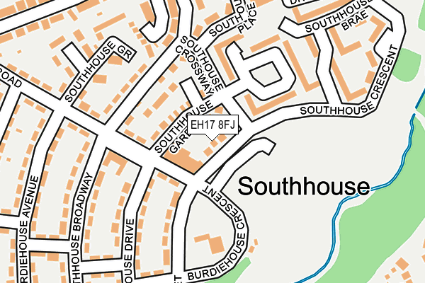 EH17 8FJ map - OS OpenMap – Local (Ordnance Survey)