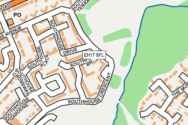 EH17 8FL map - OS OpenMap – Local (Ordnance Survey)