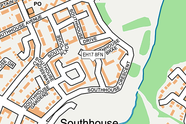 EH17 8FN map - OS OpenMap – Local (Ordnance Survey)