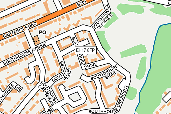 EH17 8FP map - OS OpenMap – Local (Ordnance Survey)