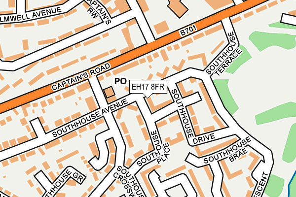 EH17 8FR map - OS OpenMap – Local (Ordnance Survey)