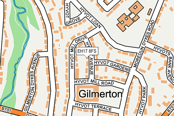 EH17 8FS map - OS OpenMap – Local (Ordnance Survey)