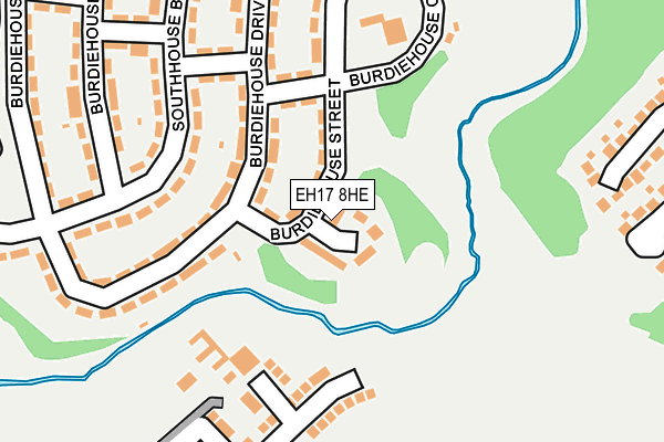 EH17 8HE map - OS OpenMap – Local (Ordnance Survey)