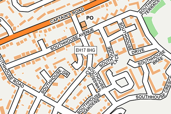 EH17 8HG map - OS OpenMap – Local (Ordnance Survey)