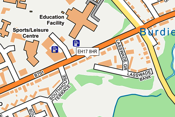 EH17 8HR map - OS OpenMap – Local (Ordnance Survey)