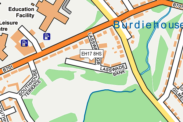 EH17 8HS map - OS OpenMap – Local (Ordnance Survey)