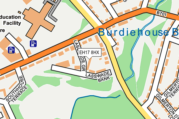 EH17 8HX map - OS OpenMap – Local (Ordnance Survey)