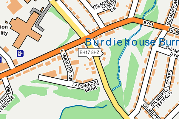 EH17 8HZ map - OS OpenMap – Local (Ordnance Survey)