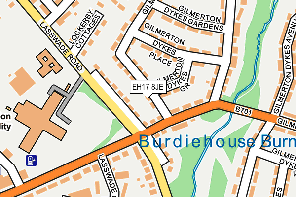 EH17 8JE map - OS OpenMap – Local (Ordnance Survey)