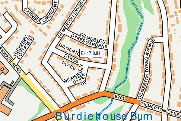 EH17 8JH map - OS OpenMap – Local (Ordnance Survey)