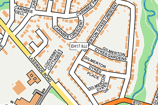 EH17 8JJ map - OS OpenMap – Local (Ordnance Survey)