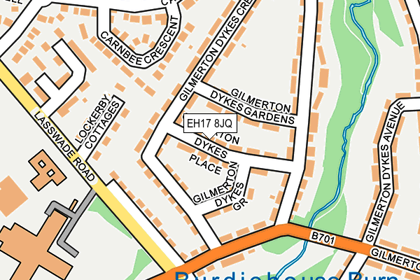 EH17 8JQ map - OS OpenMap – Local (Ordnance Survey)