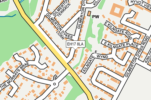 EH17 8LA map - OS OpenMap – Local (Ordnance Survey)