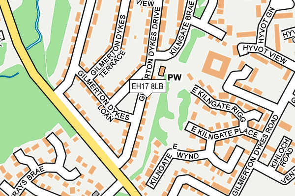 EH17 8LB map - OS OpenMap – Local (Ordnance Survey)