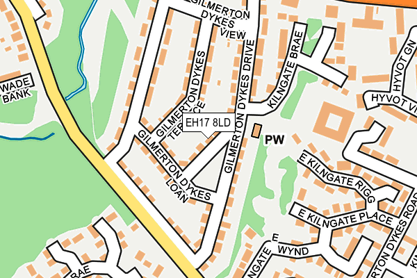 EH17 8LD map - OS OpenMap – Local (Ordnance Survey)