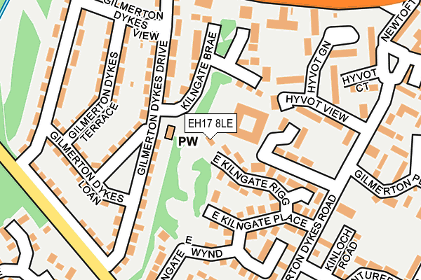 EH17 8LE map - OS OpenMap – Local (Ordnance Survey)