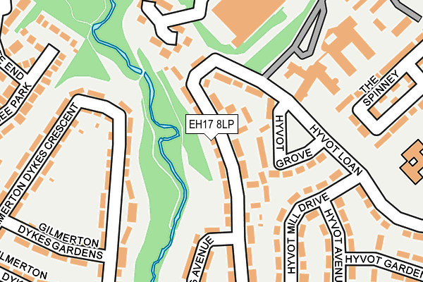 EH17 8LP map - OS OpenMap – Local (Ordnance Survey)