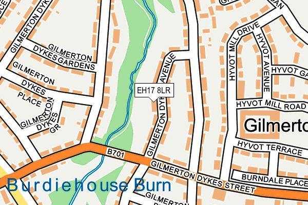 EH17 8LR map - OS OpenMap – Local (Ordnance Survey)