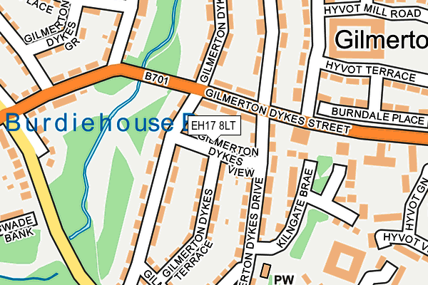 EH17 8LT map - OS OpenMap – Local (Ordnance Survey)