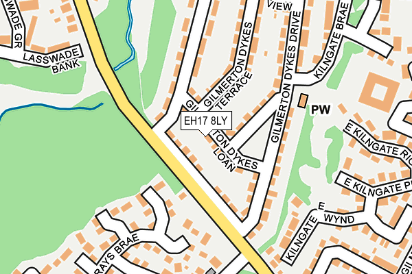 EH17 8LY map - OS OpenMap – Local (Ordnance Survey)