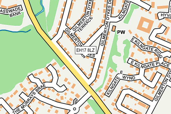 EH17 8LZ map - OS OpenMap – Local (Ordnance Survey)