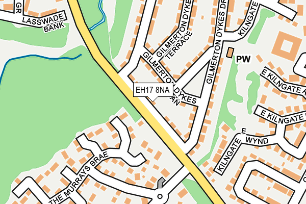 EH17 8NA map - OS OpenMap – Local (Ordnance Survey)