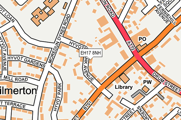 EH17 8NH map - OS OpenMap – Local (Ordnance Survey)