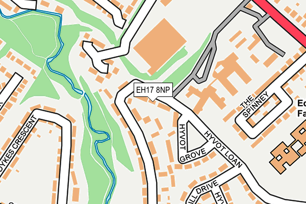 EH17 8NP map - OS OpenMap – Local (Ordnance Survey)