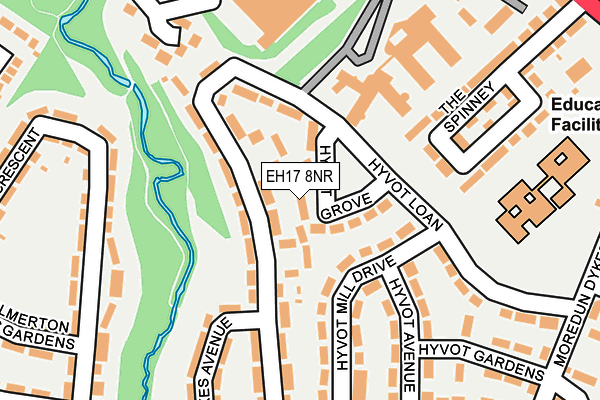 EH17 8NR map - OS OpenMap – Local (Ordnance Survey)