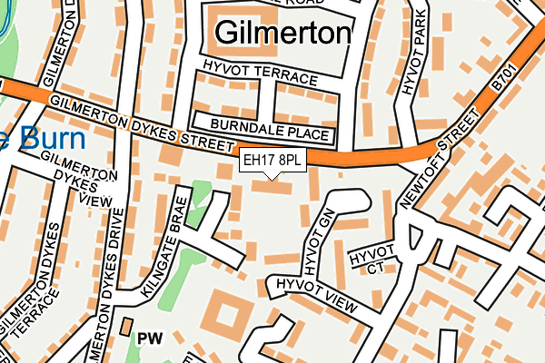 EH17 8PL map - OS OpenMap – Local (Ordnance Survey)