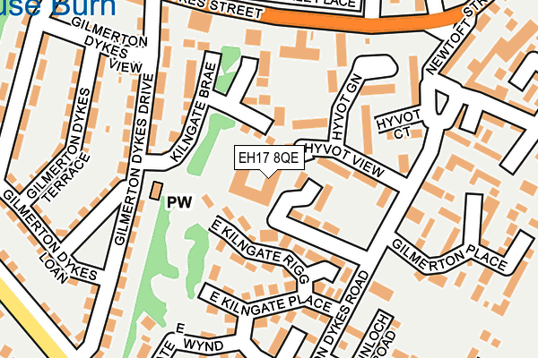 EH17 8QE map - OS OpenMap – Local (Ordnance Survey)