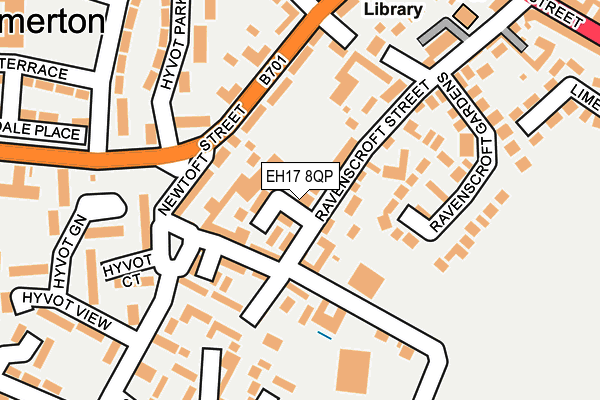 EH17 8QP map - OS OpenMap – Local (Ordnance Survey)