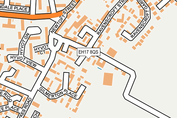 EH17 8QS map - OS OpenMap – Local (Ordnance Survey)