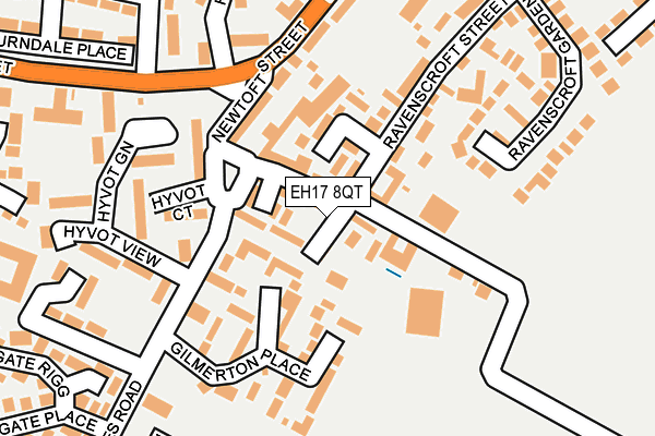 EH17 8QT map - OS OpenMap – Local (Ordnance Survey)