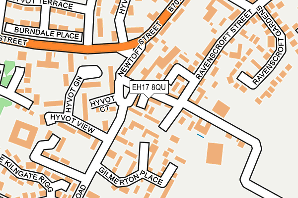 EH17 8QU map - OS OpenMap – Local (Ordnance Survey)