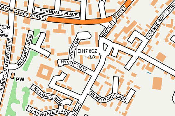 EH17 8QZ map - OS OpenMap – Local (Ordnance Survey)