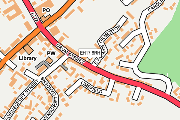 EH17 8RH map - OS OpenMap – Local (Ordnance Survey)