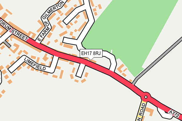 EH17 8RJ map - OS OpenMap – Local (Ordnance Survey)