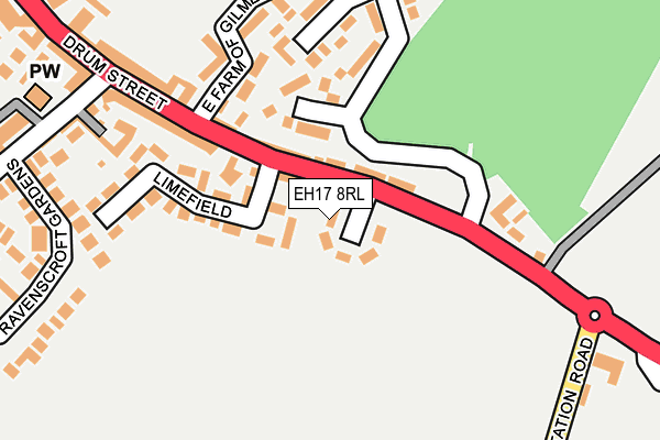 EH17 8RL map - OS OpenMap – Local (Ordnance Survey)